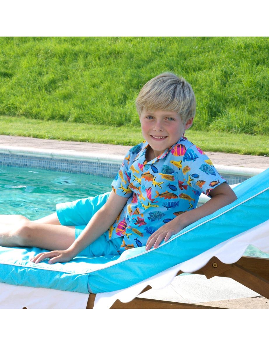 Boys Tropical Fish Shirt in Multicolour