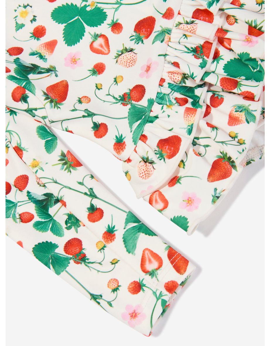 Baby Girls Narice Strawberry Field Swimsuit in Ivory (UPF50+) - 3
