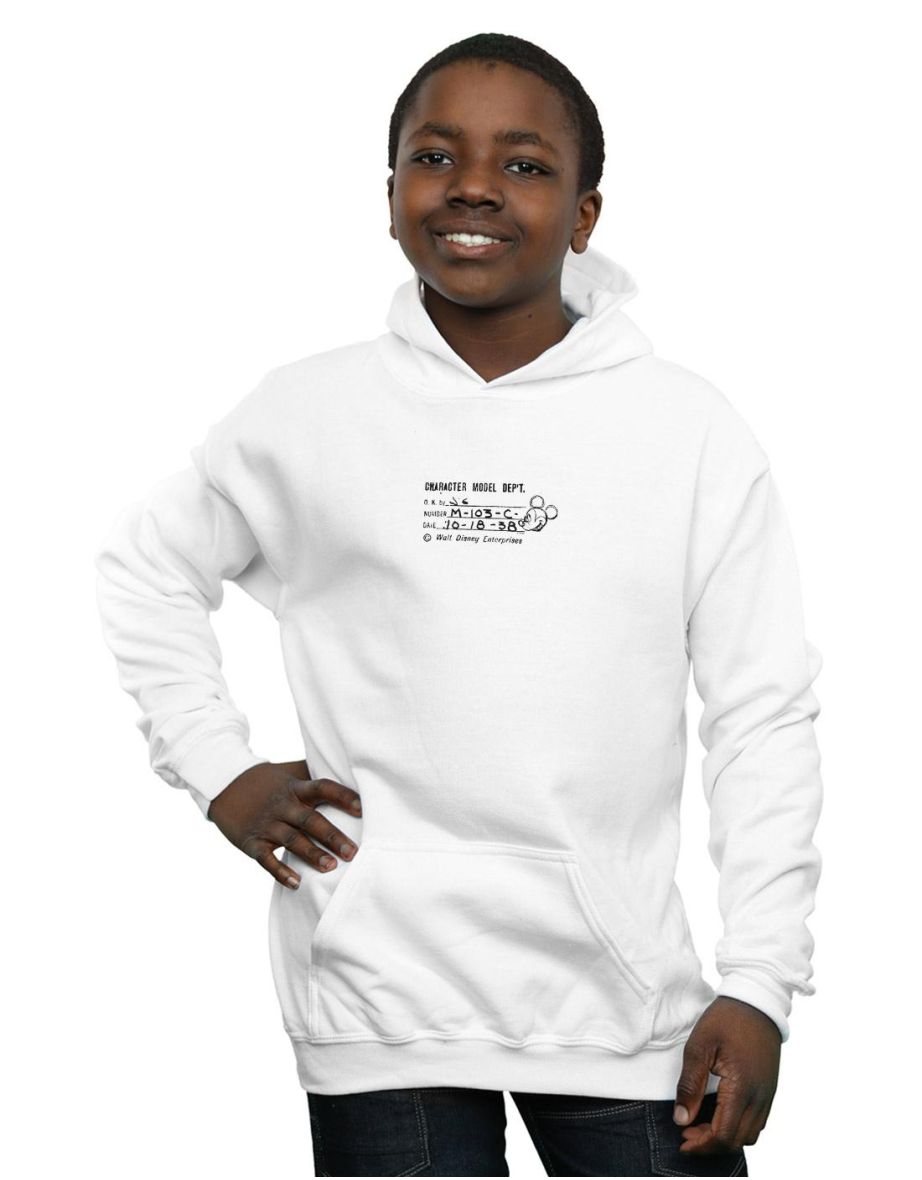 Disney Boys Mickey Mouse Character Model Dept. Hoodie - White