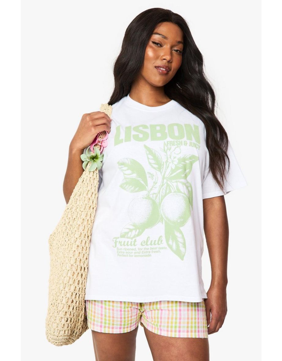 PLUS LISBON OVERSIZED T-SHIRT - white