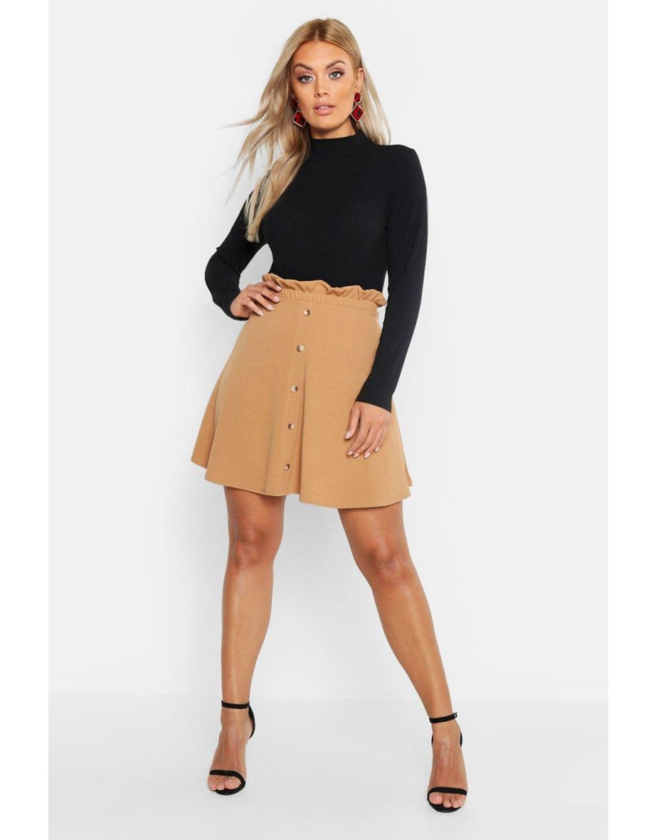 Paperbag skirt clearance boohoo