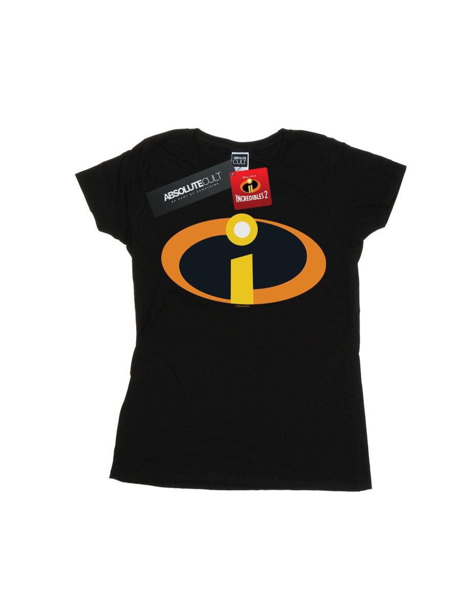 Disney Womens/Ladies The Incredibles Costume Logo Cotton T-Shirt - Black - 1