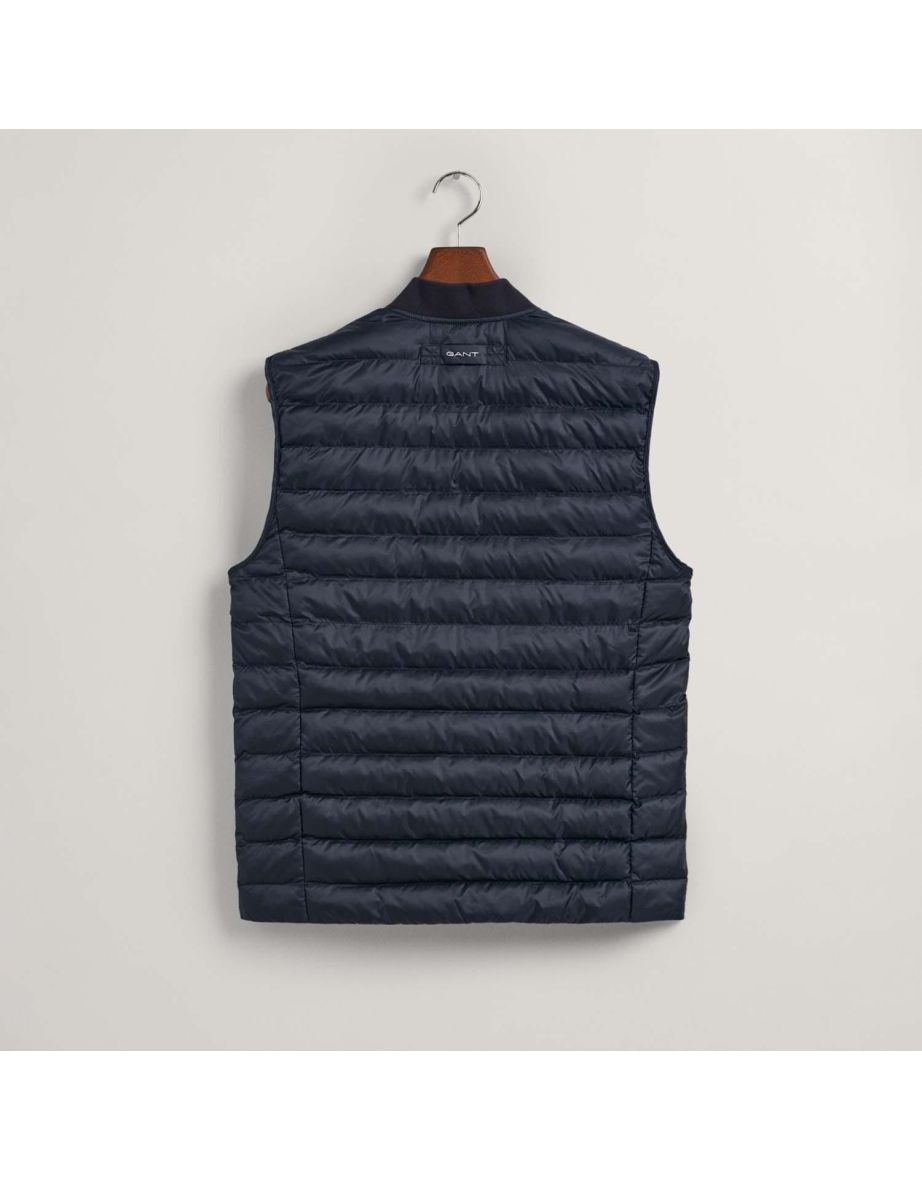 Men's Gant Light Padded Bomber Gilet in Blue - 4