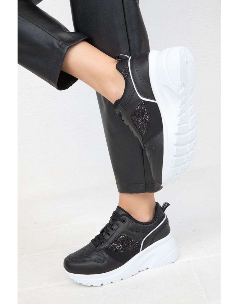 Black Women's Sneakers - 4