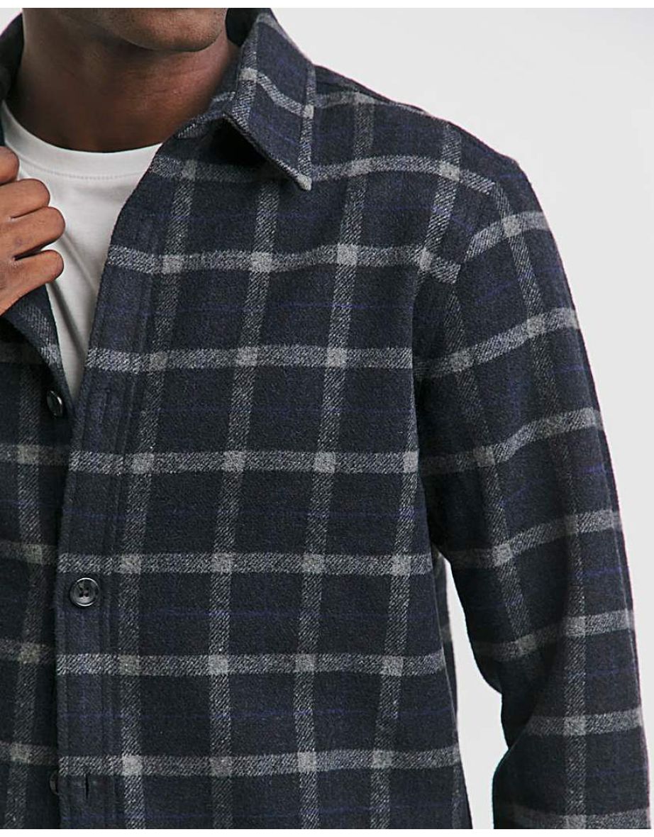 Double Pocket Check Overshirt - 3