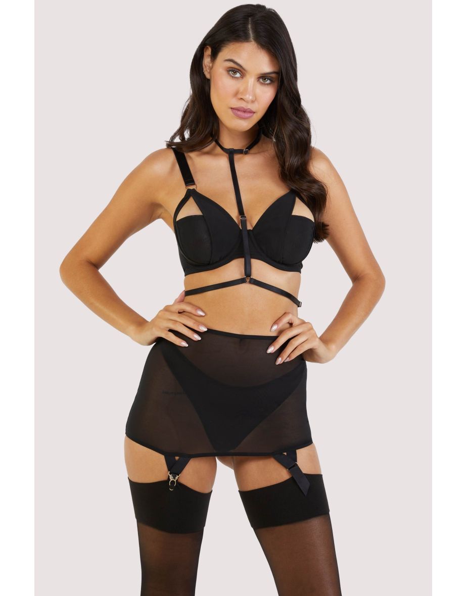 Juliet Black Retro Girdle With Cut Out - 3