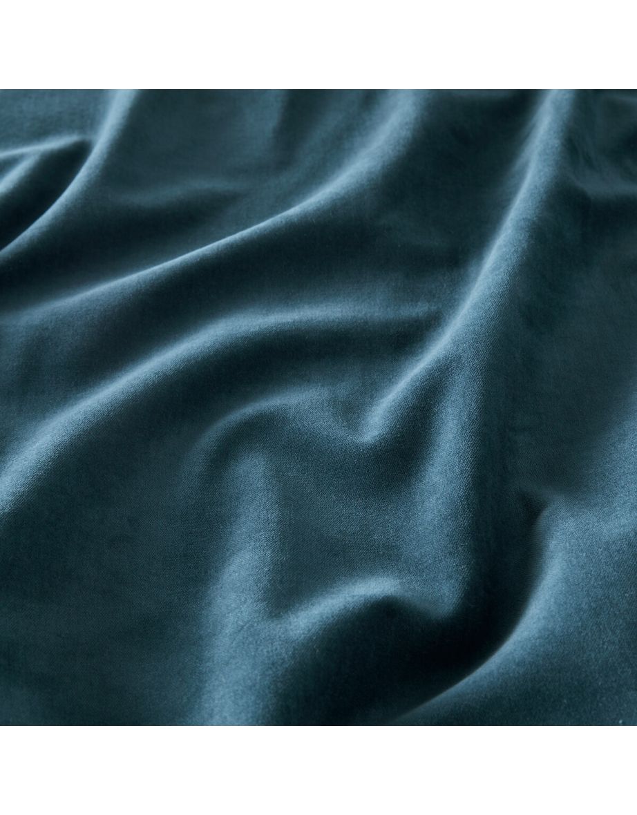 Velvet 100% Cotton Thermal Curtain with Hidden Tabs - 9