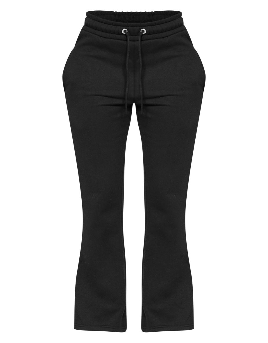 Petite Black Skinny Flared Joggers - 4