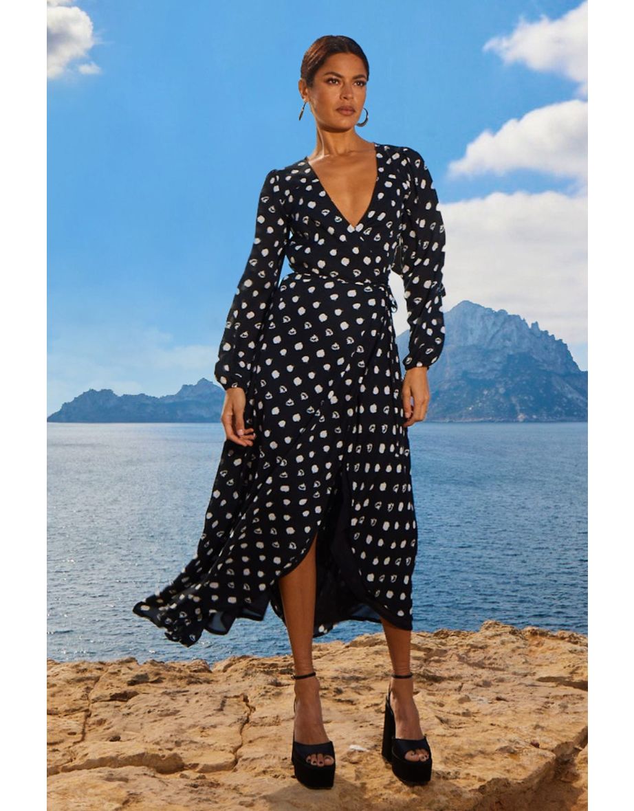 Jagger Maxi Dress In Painted Dot