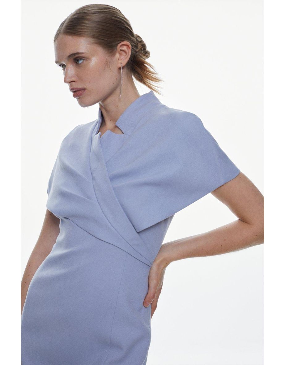 Buy Theory Neutral A-line Midi Dress in Crepe for Women in Kuwait