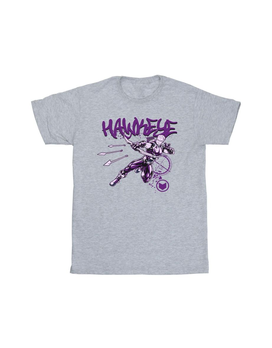 Marvel Boys Hawkeye Shoots T-Shirt - Sports Grey - 1