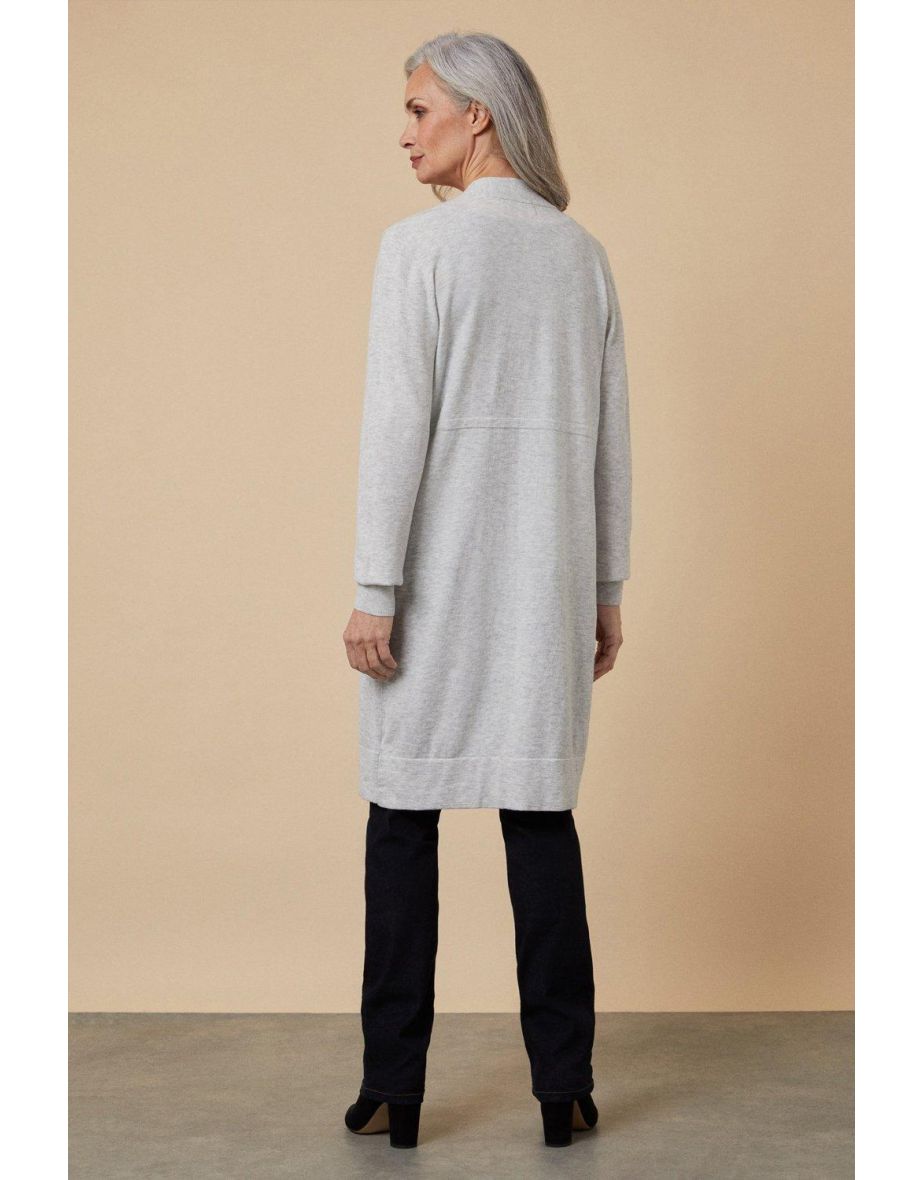 Tall Longline Seam Cardigan - 2