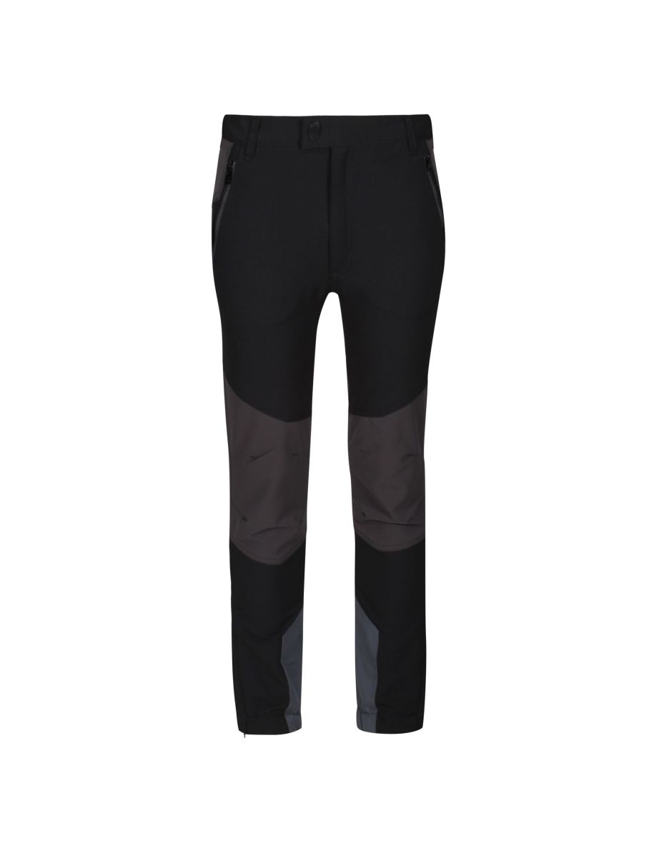 Regatta Childrens/Kids Tech Mountain Hiking Trousers - Black/Ash