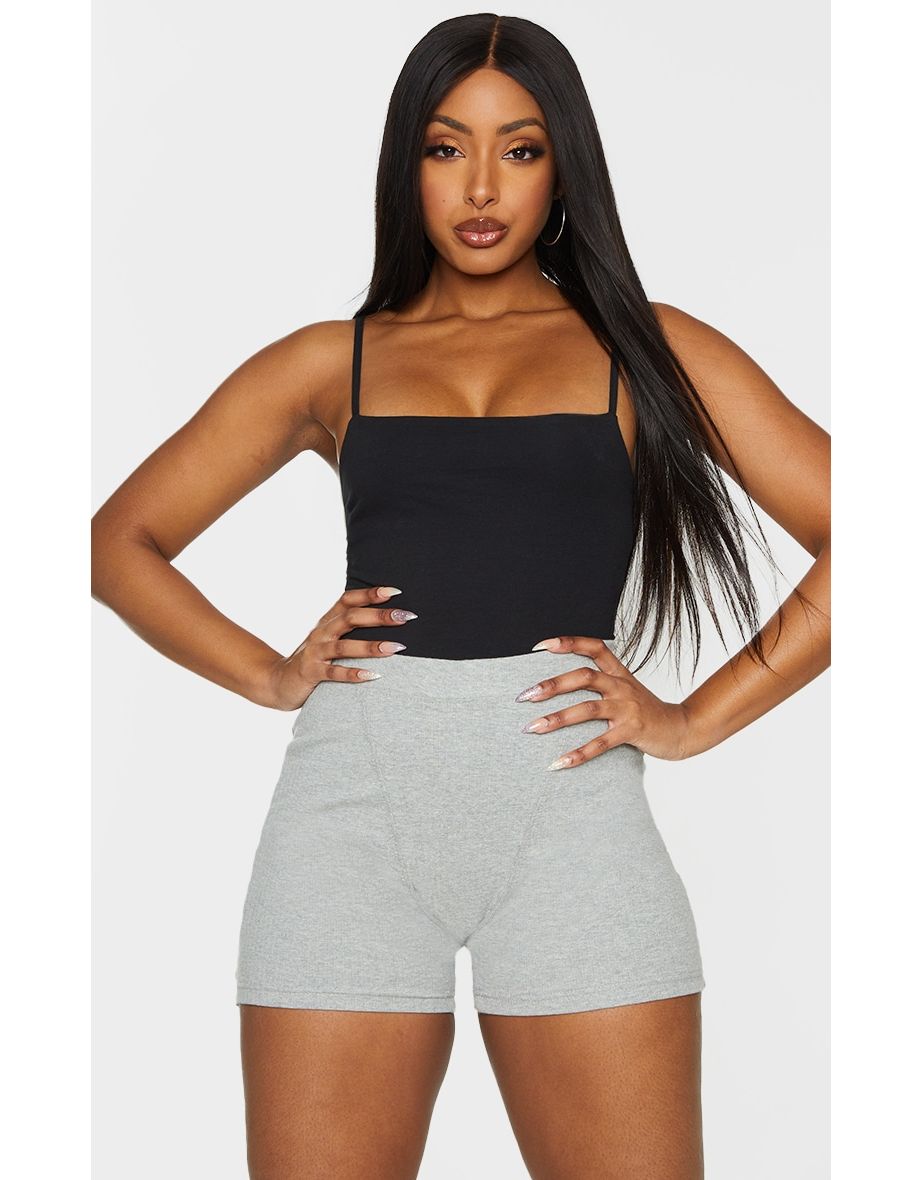 Essential Black Square Neck Bodysuit