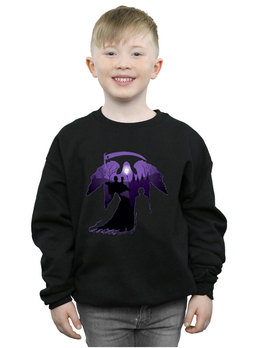 Harry Potter Boys Graveyard Silhouette Sweatshirt - Black