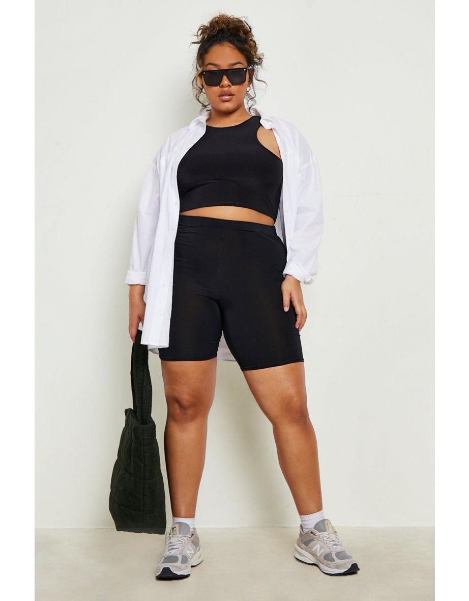 White slinky cycling shorts hotsell