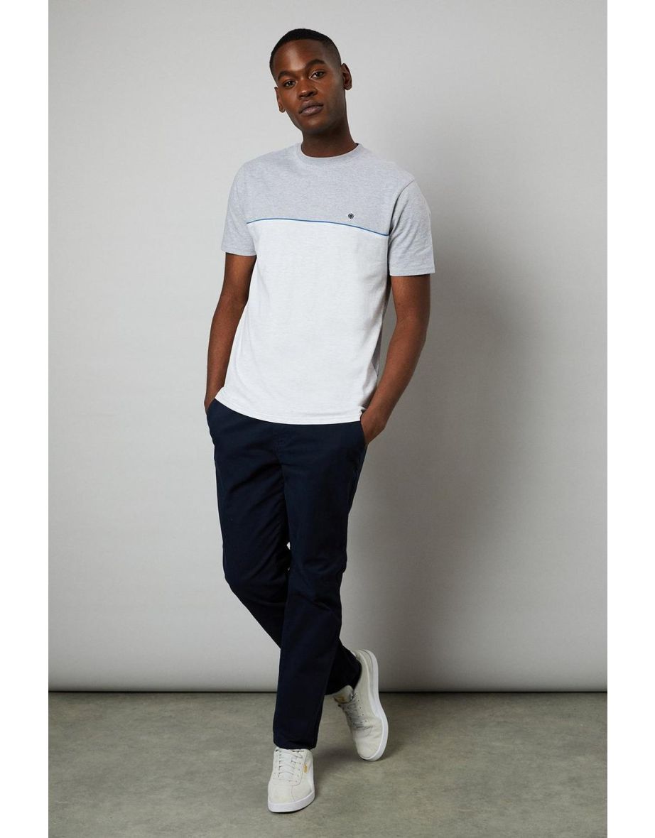 Grey Lewiston Colourblock T-shirt