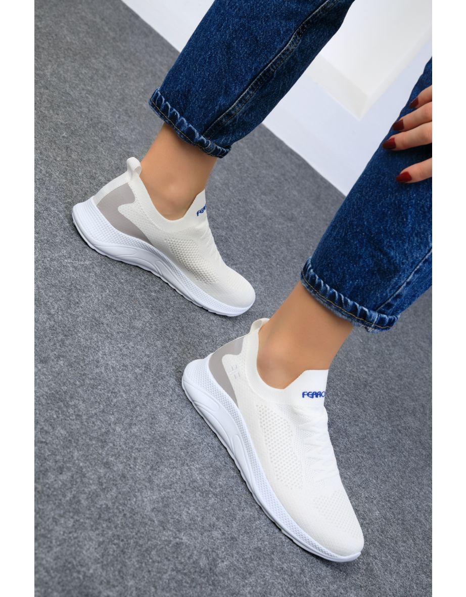 Women's White Sneakers - 4