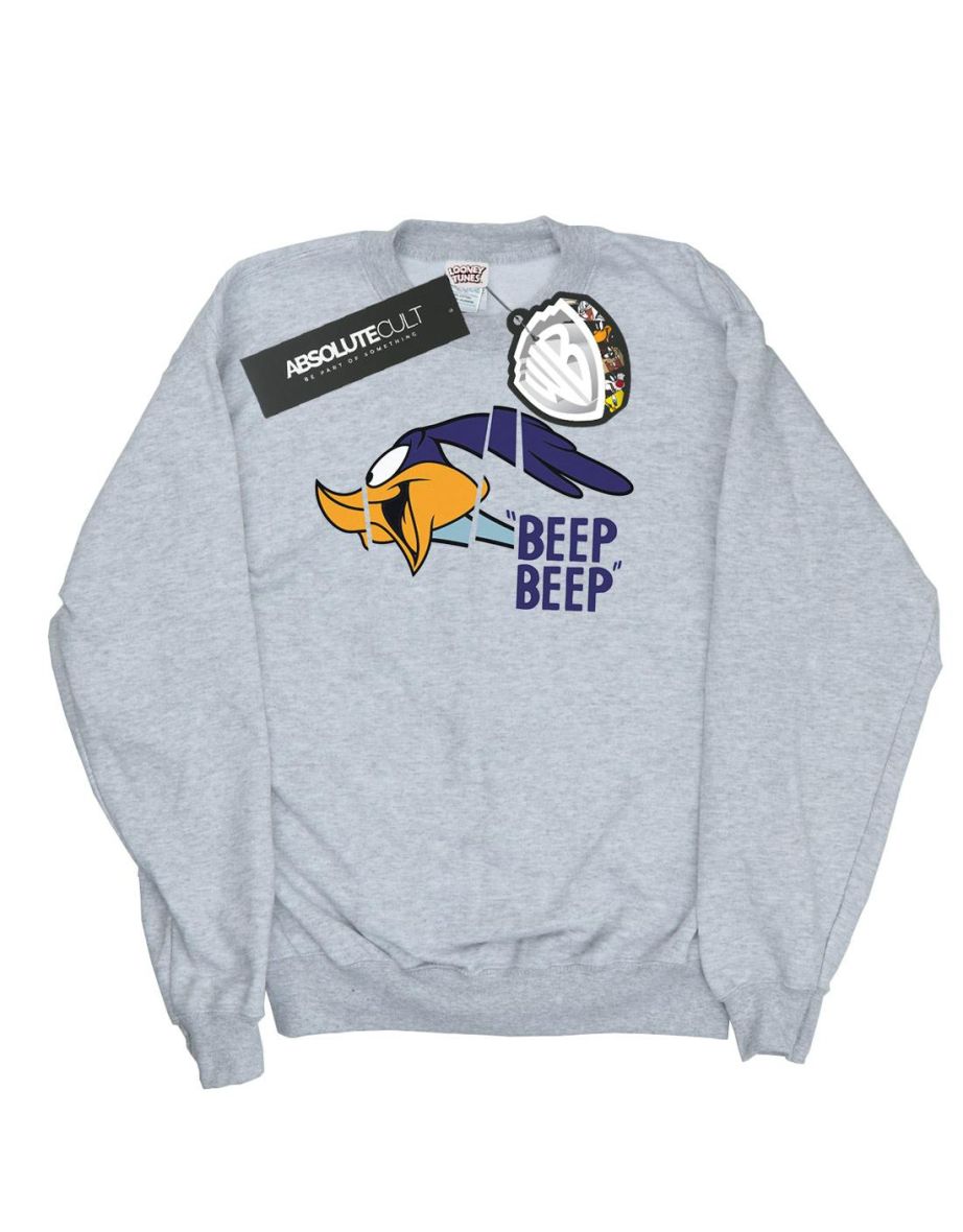 Looney Tunes Girls Road Runner Beep Beep Sweatshirt - Sports Grey