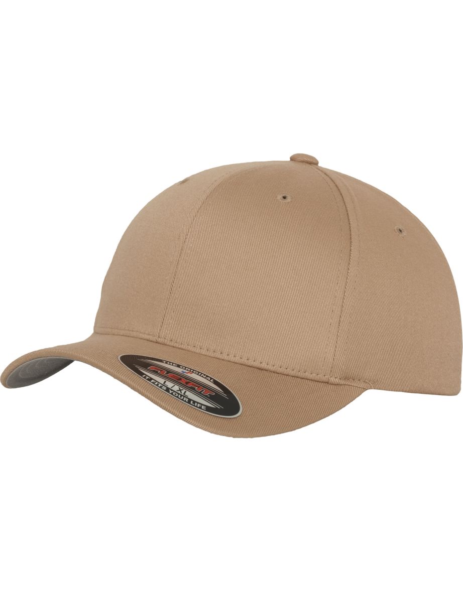 Yupoong Mens Flexfit Fitted Baseball Cap - Khaki