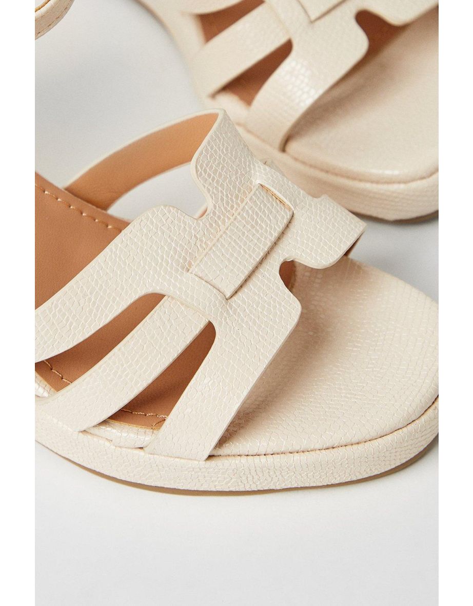 Rennes Covered Wedge High Heel Sandals - 3