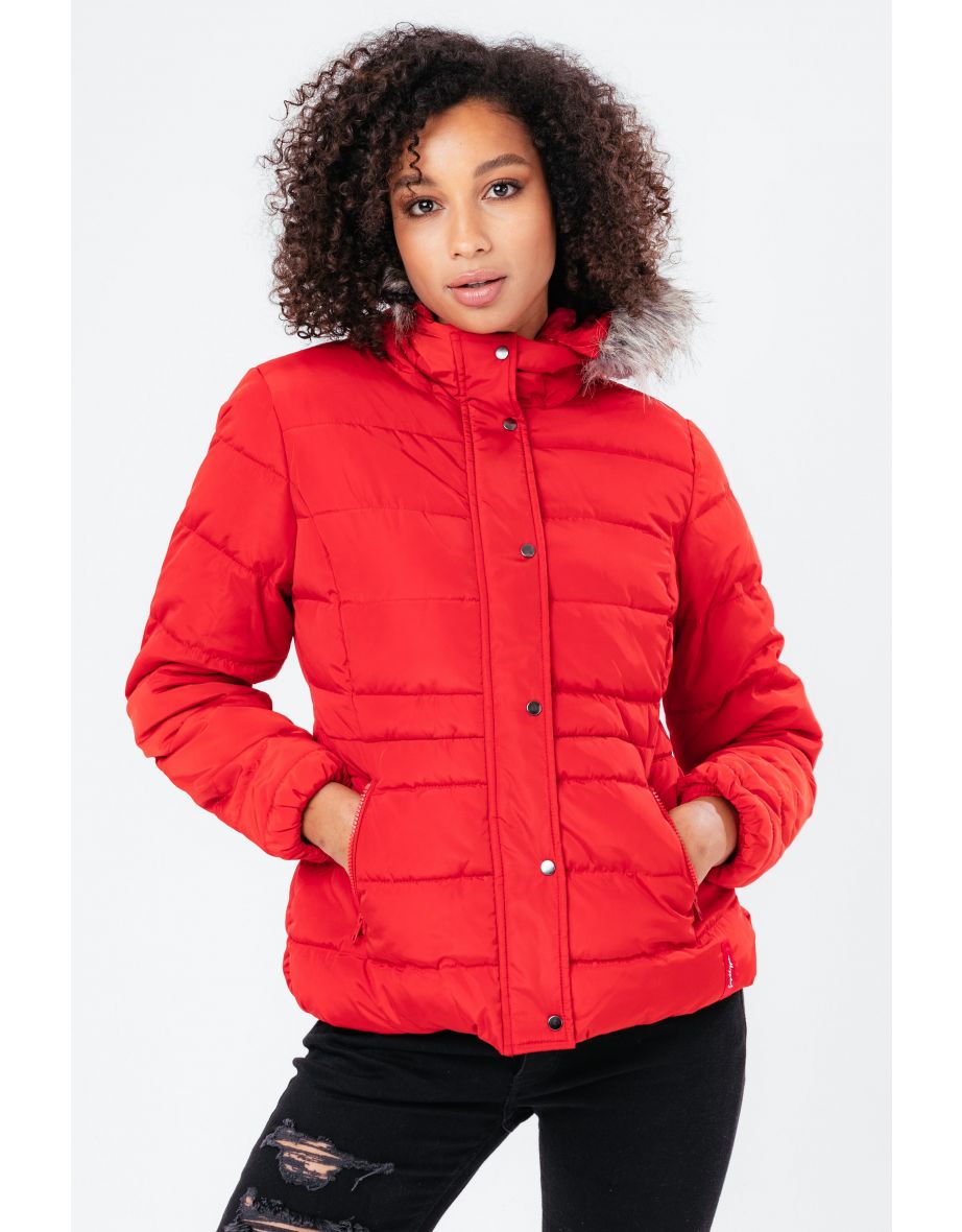 Red clearance padded coat