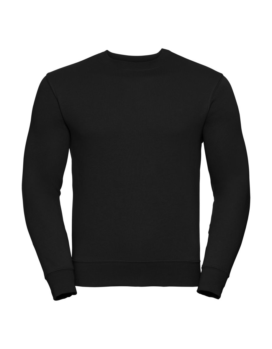 Russell Mens Authentic Sweatshirt (Slimmer Cut) - Black