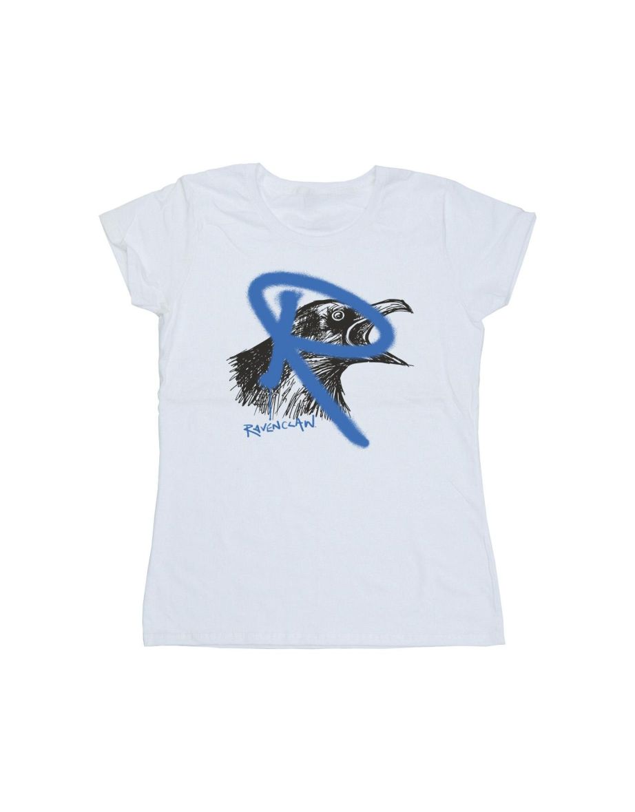 Harry Potter Womens/Ladies Ravenclaw Pop Spray Cotton T-Shirt - White - 1