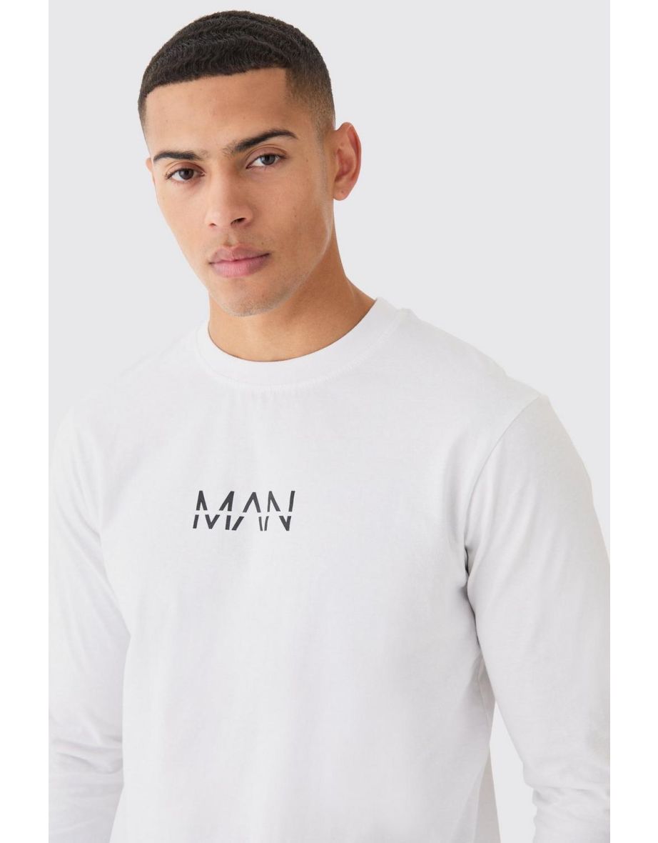 Man Dash Basic Long Sleeve T-shirt - white - 2