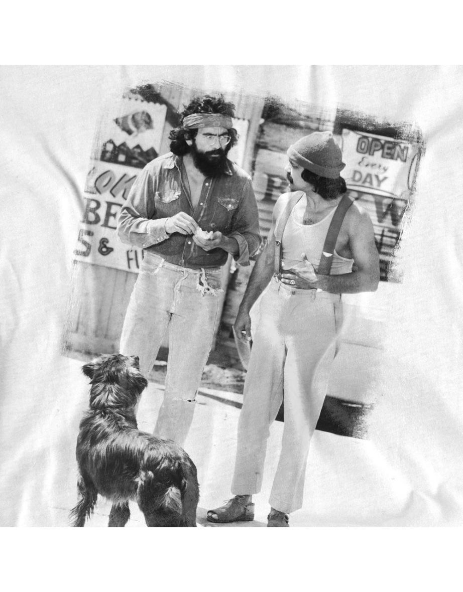 Cheech & Chong Unisex Adult Up In Smoke Square T-Shirt - White - 3