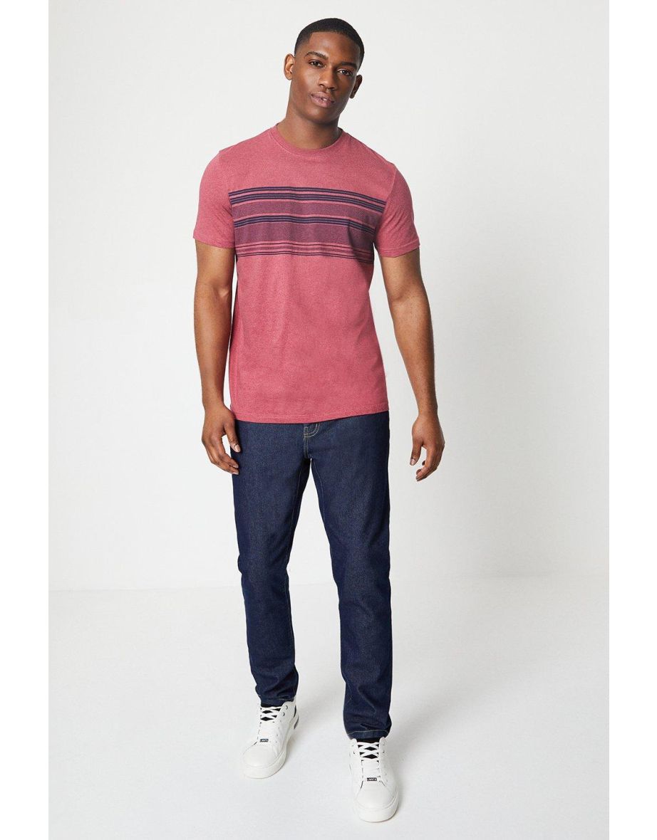 Chest Stripe Tee - rose - 3