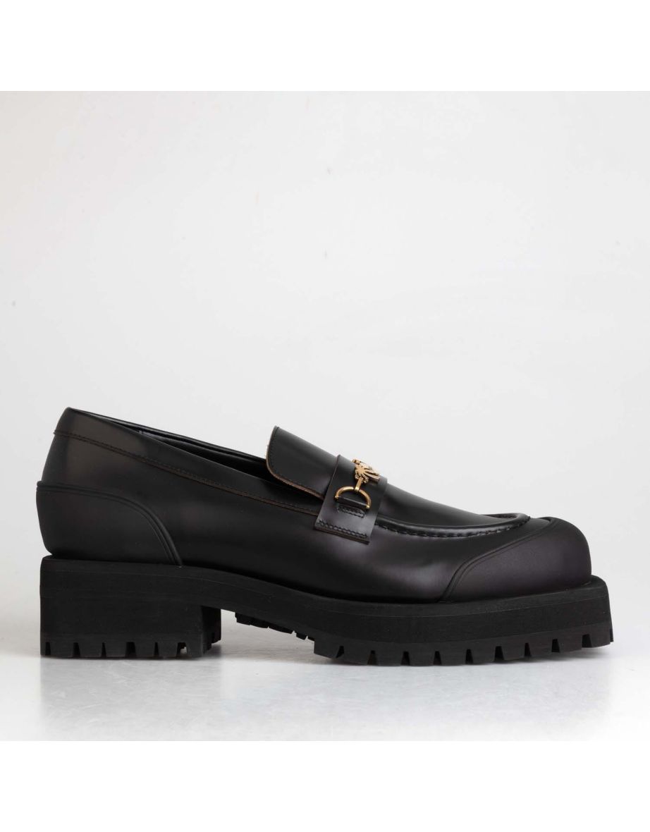 Men's Palm Angels Combat Sole Loafers in Black
