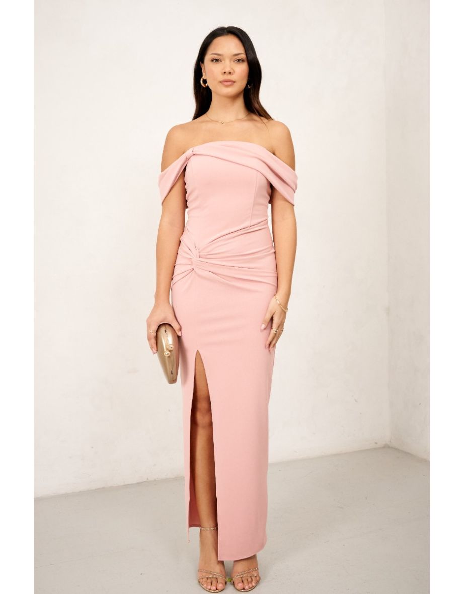 TFNC Sillae Dusky Pink Maxi Dress