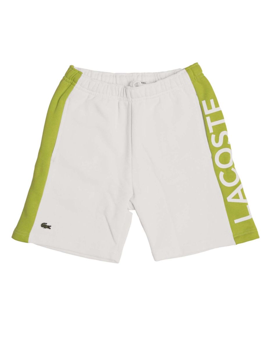 Shop Boy s Lacoste Colour Stripe Organic Cotton Shorts in White Online in Oman VogaCloset