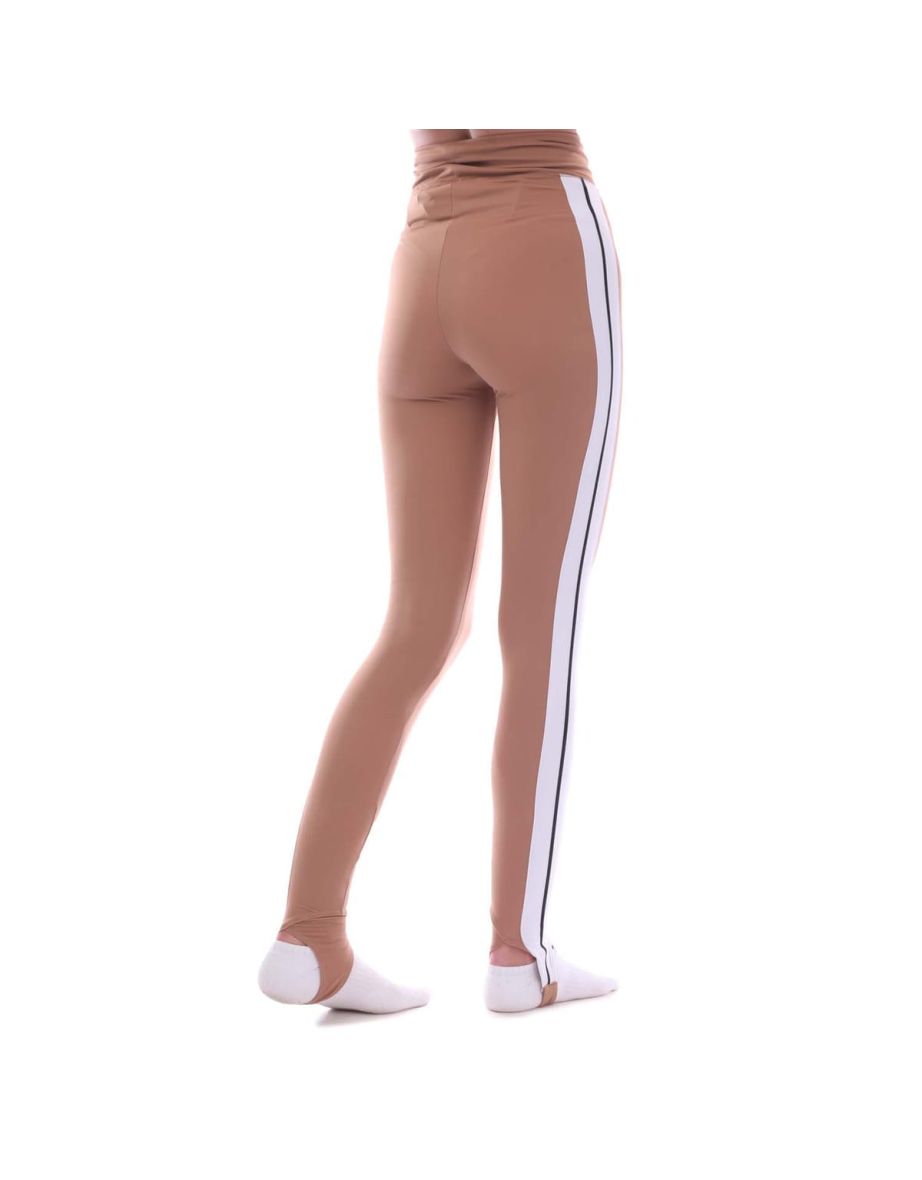 Women's Palm Angels Track Stirrup Leggings in Cream - 1