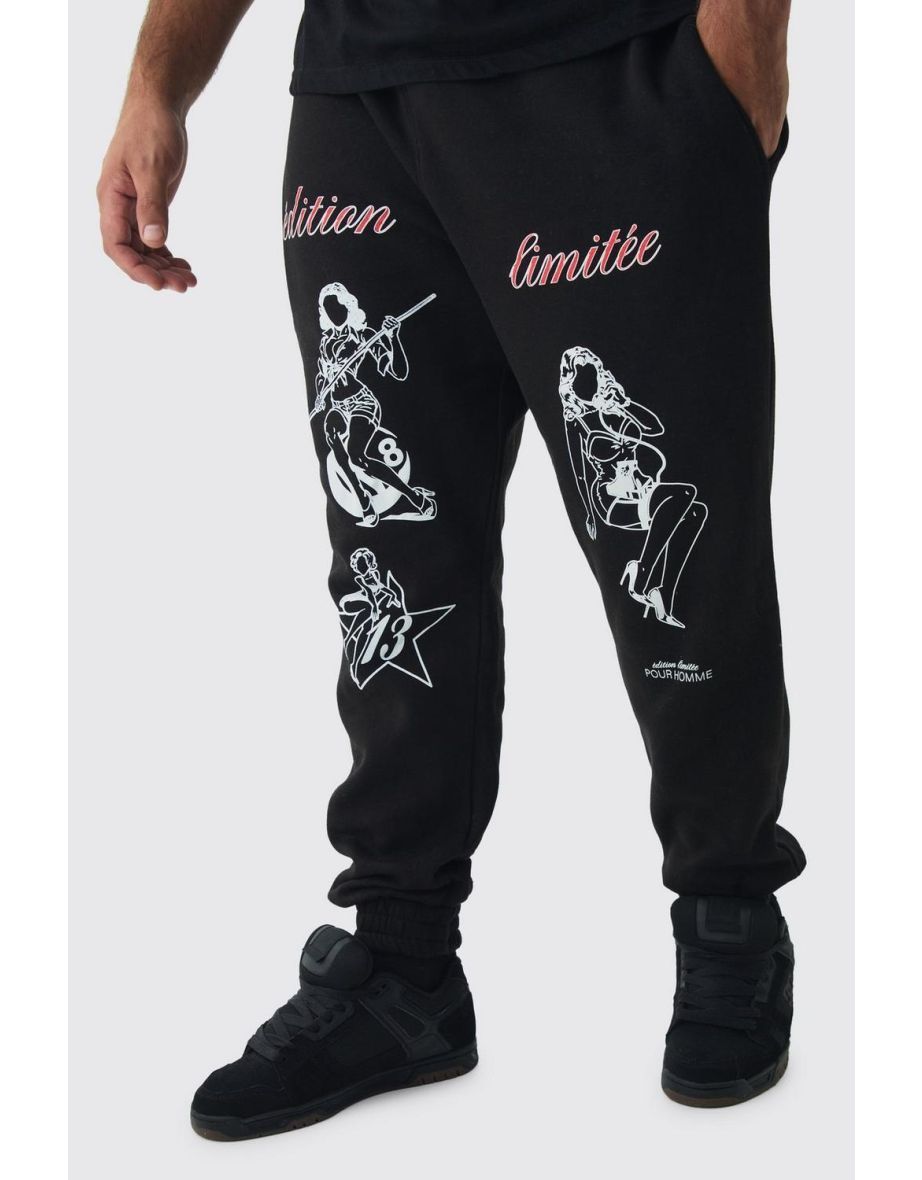 Plus Pinup Model Jogger - black