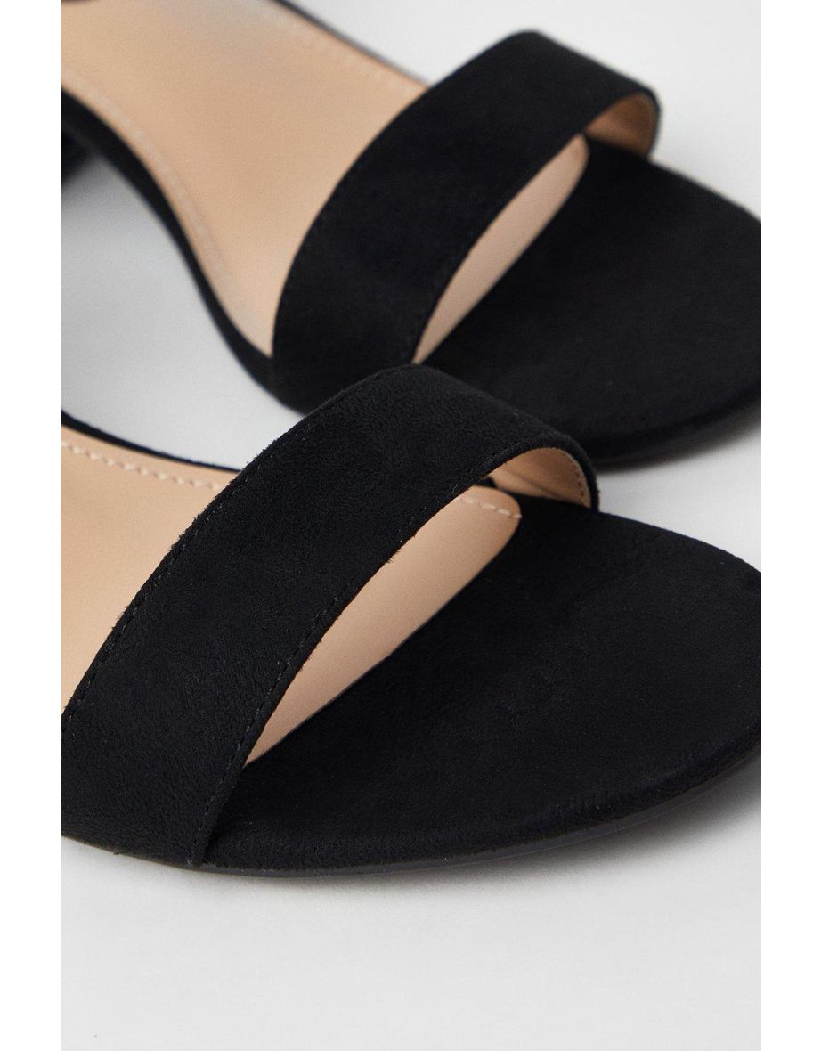 Wide Fit Tommi Barely There Mid Block Heel Sandals - 3