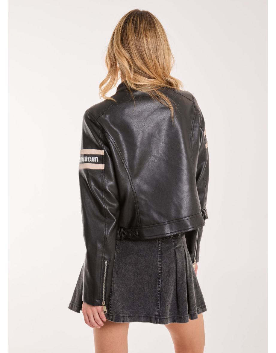 Patch Mix Motocross Biker Jacket - 4