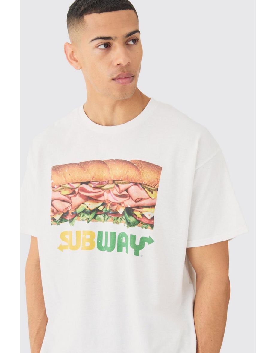 Oversized Subway License T-shirt - white - 2
