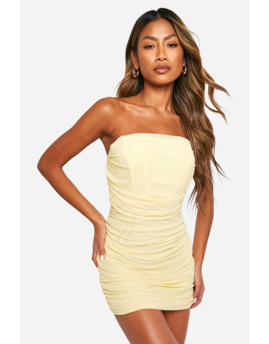 Oasis bandeau lemon dress best sale