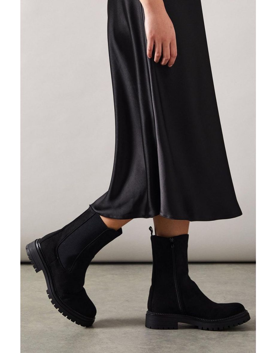 Martine Faux Suede Chunky Ankle Boot - 3