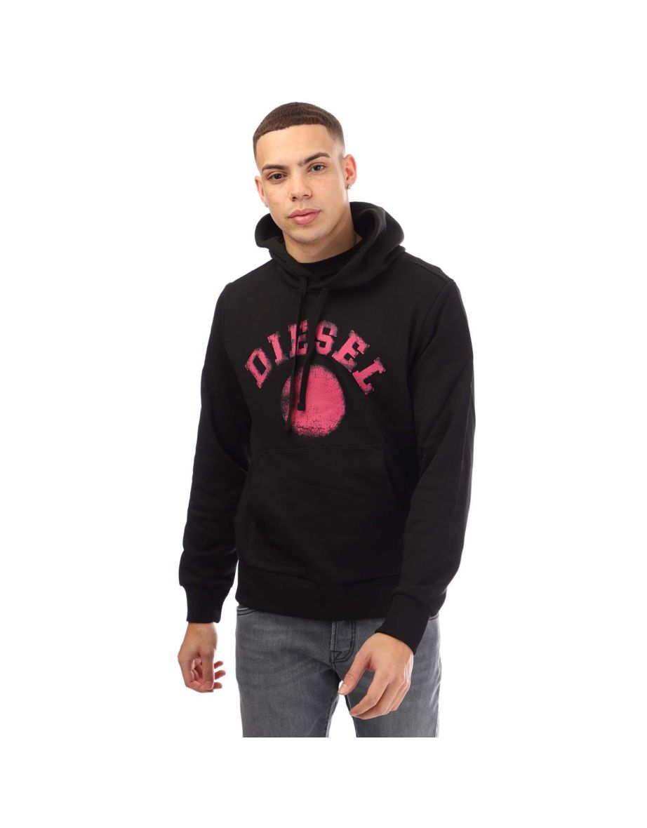 Men's Diesel S-Ginn 9-D Hoodie in Black