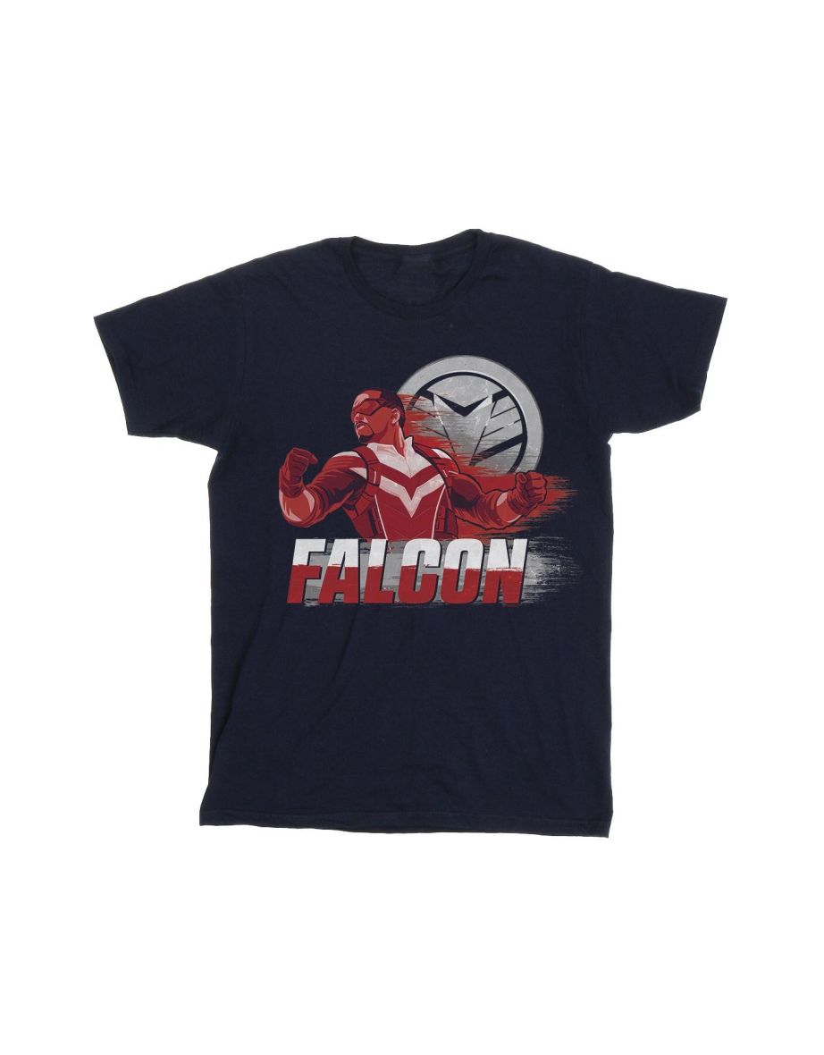 Marvel Boys The Falcon And The Winter Soldier Falcon Red Fury T-Shirt - Navy Blue - 1
