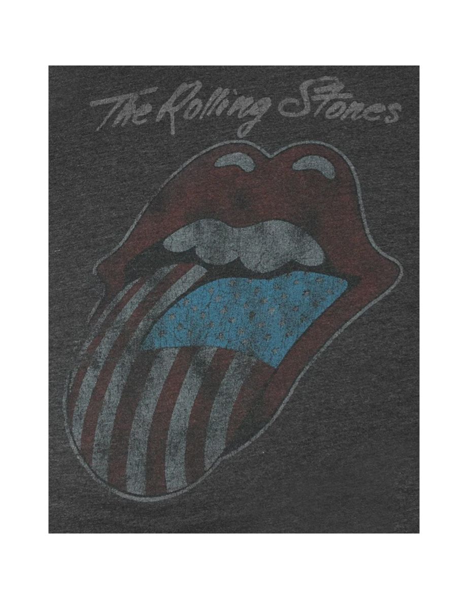 Amplified Official Mens Rolling Stones USA Tour 2 T-Shirt - Black - 2