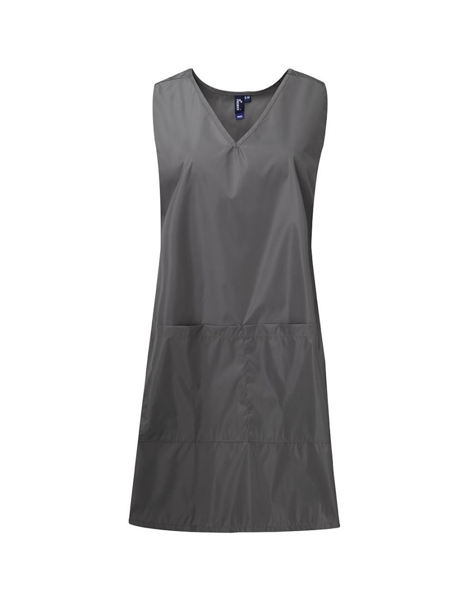 Premier Womens/Ladies Wrap Around Work Tunic - Dark Grey