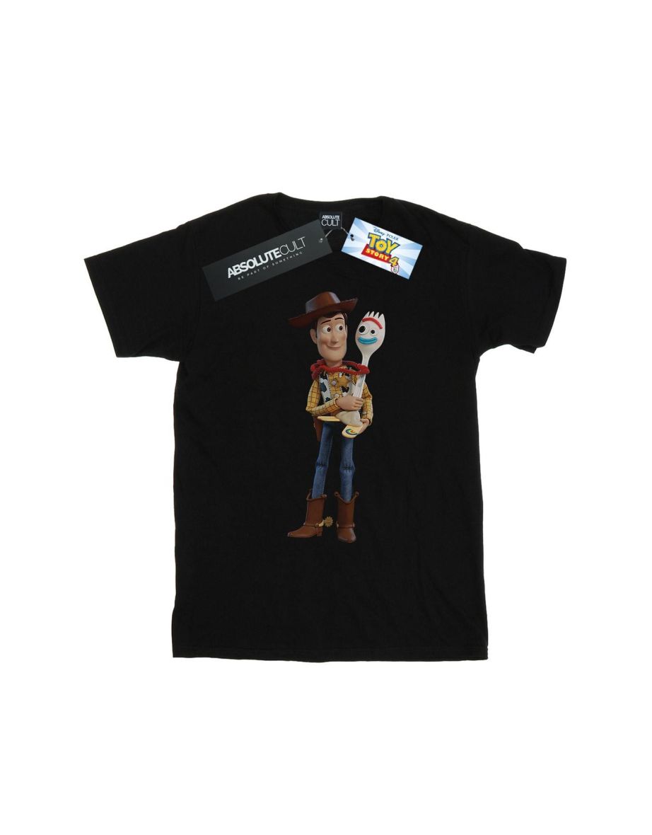 Disney Boys Toy Story 4 Woody And Forky T-Shirt - Black - 1