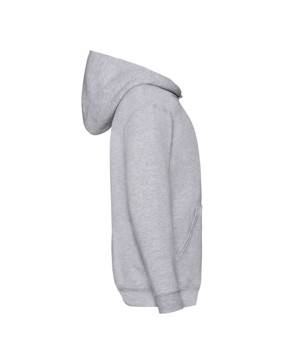 Fruit Of The Loom Childrens Unisex Hooded Sweatshirt / Hoodie - Heather Grey - 1