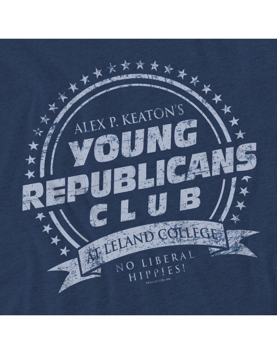 Family Ties Unisex Adult Young Republicans Club T-Shirt - Navy - 3