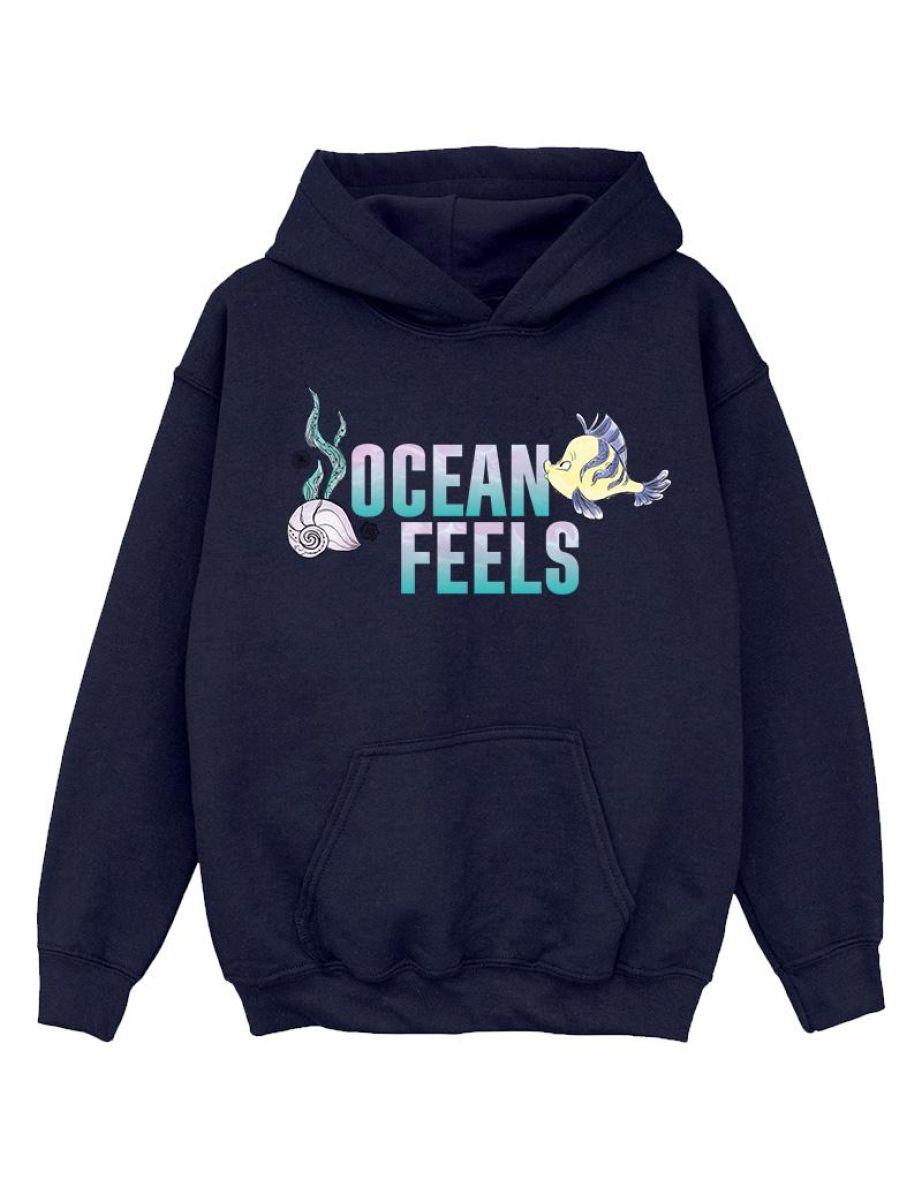 Shop Disney Girls The Little Mermaid Ocean Hoodie Navy Blue Online in Bahrain VogaCloset