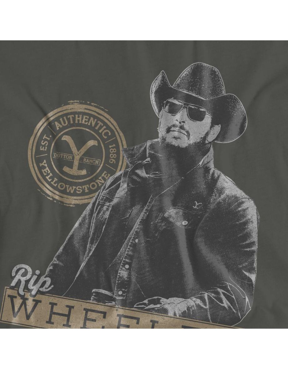 Yellowstone Unisex Adult Rip Wheeler T-Shirt - Charcoal - 3